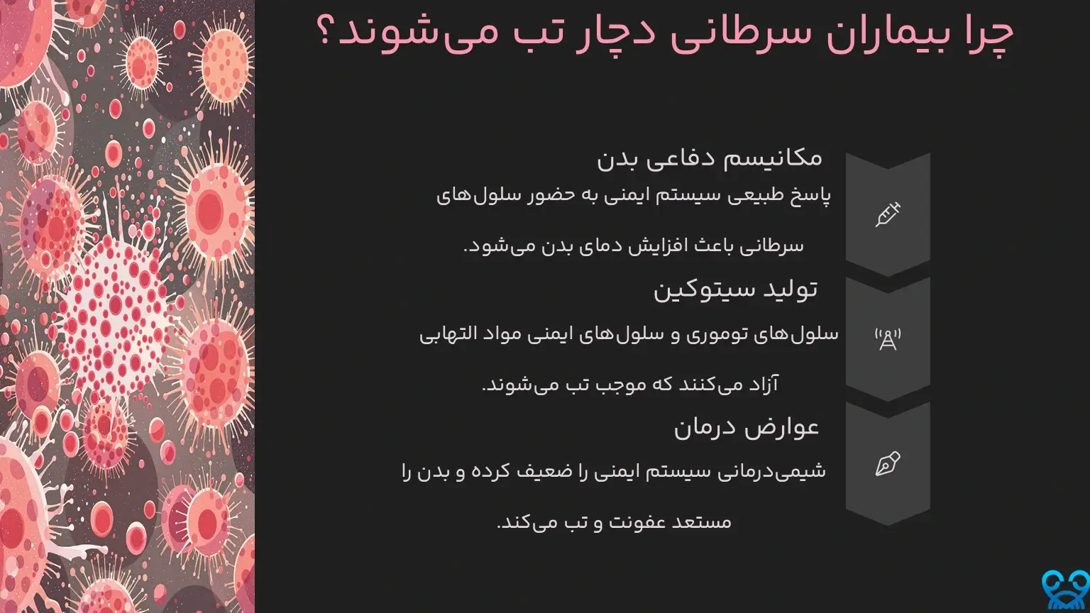 چرا بیماران سرطانی دچار تب میشوند؟